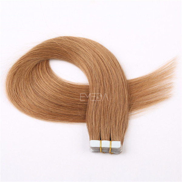 Natural looking double drawn hot sale tape in hair extensions Wj019